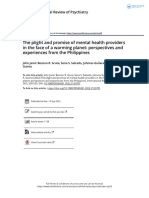 The Plight and Promise of Mental Health Providers in The Face of A Warming Planet Perspectives and Experiences From The Philippines