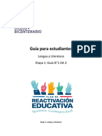 Guía para Estudiantes: Lengua y Literatura Etapa 1: Guía N°1 OA 3