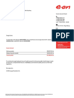 Sumar Factură: E.ON Energie România S.A., Pandurilor 42, Et. 2, 540554, Tîrgu Mureş