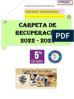 Carpeta de Recuperacion de Ciencias Sociales 5to Grado 2023