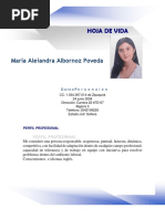 Hoja de Vida: Maria Alejandra Albornoz Poveda