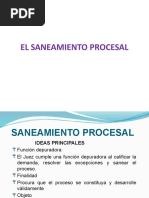 El Saneamiento Procesal