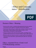 1-Business Ethics and Corporate Governance - Introduction