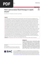 How I Personalize Fluid Therapy in Septic Shock?: Review Open Access