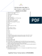 11 Plus Exam Maths Primer (Paper 1) Only Allow 30 Minutes To Complete This Test Calculators Are Not Allowed