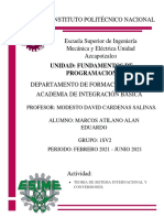 Instituto Politécnico Nacional: Unidad: Fundamentos de Programacion