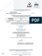 Certificado de Producto-Seccionador Monopolar Tipo Cuchilla de 15 KV-400 A Socol S.A.