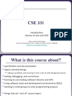 Introduction Review of Java and OOP