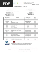 Certificate of Analysis: Ship Date: Port of Discharge: Carrier: Vessel: Voyage: Quantity (MT) : Us Gallons