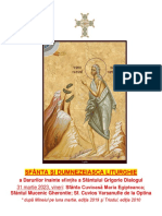 Sfânta Și Dumnezeiasca Liturghie: 31 Martie 2023, Vineri