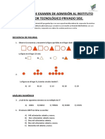 Simulacro de Examen de Admisión Al Instituto Superior Tecnológico Privado Sise