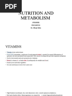 Nutrition and Metabolism: Vitamins Presented Dr. Alhaji Gbla