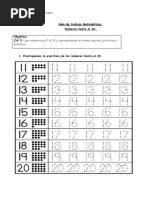 Guia de Matematica de Numeros Hasta El 20