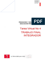 Tarea Virtual No 4 Trabajo Final Integrador: Pedagogía Y Didáctica de La Educación Física Inclusiva