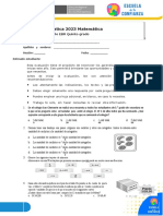 Evaluación Diagnóstica 2023 Matemática: Nivel Secundaria VII Ciclo EBR Quinto Grado