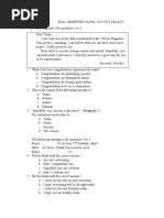 SOAL SEMESTER GANJIL 2022 Kelas 9