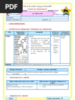 2° E1 S2 Sesion D2 Religion La Creacion