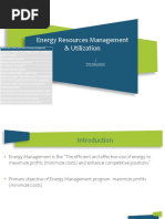 Energy Resources Management & Utilization