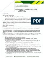 3 Quarterly Assessment / Thematic A Ctivity Grade 9 SY 2022 - 2023