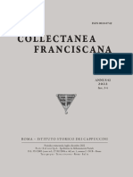 Collectanea Franciscana: Annus 92 2 0 2 2