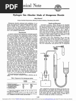 Hydrogen Gas Absorber Made of Manganese Dioxide