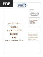 Structural Design Calculation FOR Proposed Block: Address