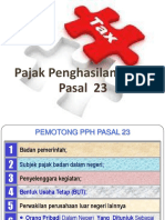 Pajak Penghasilan (PPH) : Pasal 23