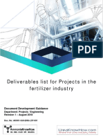 Deliverables List For Projects in The Fertilizer Industry: Document Development Guidance