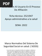 Orientación Al Usuario en El Proceso de Afiliación Estefanny 2