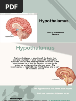 Hypothalamus: Done by Shahad Hamed 44003676