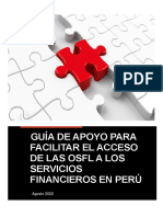 Guía de Apoyo para Facilitar Acceso de Las OSFL A Servicios Financieros