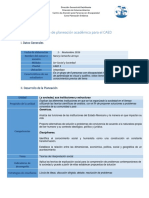 Formato de Planeación Académica para El CAED: I. Datos Generales