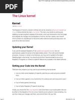 Raspberry Pi Documentation - The Linux Kernel