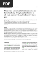 Ultrasound Assessment of Trunk Muscles and Back Flexibility, Strength and Endurance in Off-Road Cyclists With and Without Low Back Pain