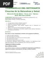 Cuadernillo Del Estudiante Ciencias de La Naturaleza y Salud