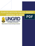 Plan de Gestion para El Manejo Integral de Residuos