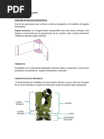 Ángulo Horizontal: Es El Ángulo Diedro Comprendido Entre Dos Planos Verticales. Este