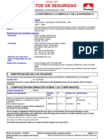 Ficha de Datos de Seguridad: Identificación de La Sustancia O La Mezcla Y de La Sociedad O La Empresa 1