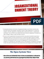 Organizational Environmental Theory