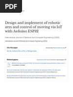 Design and Implement of Robotic Arm and Control of Moving Via Iot With Arduino Esp32