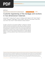 Coulomb Engineering of The Bandgap and Excitons in Two-Dimensional Materials