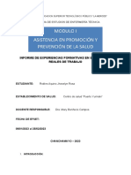 Informe de Experiencias Formativas en Situaciones Reales de Trabajo