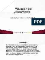 Evaluación Del Pensamiento.: Ana Sandra Aguilar de Mendoza. M.S.P. y M.D.I.E