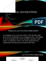 Financial Accounting: Daksh Gautam 22/834 Topic: Accounting Process