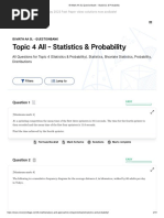 IB Math AA SL Questionbank - Statistics & Probability