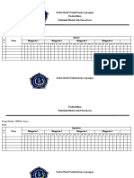 Daftar Hadir Praktek Kerja Lapangan