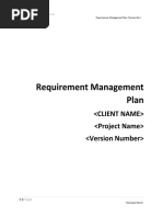 Requirement Management Plan