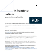 Liste de Locutions Latines