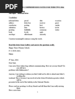 P.5 Comprehension Notes