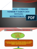 Undang - Undang Nomor 9 Tahun 2010 Keprotokolan: Tentang